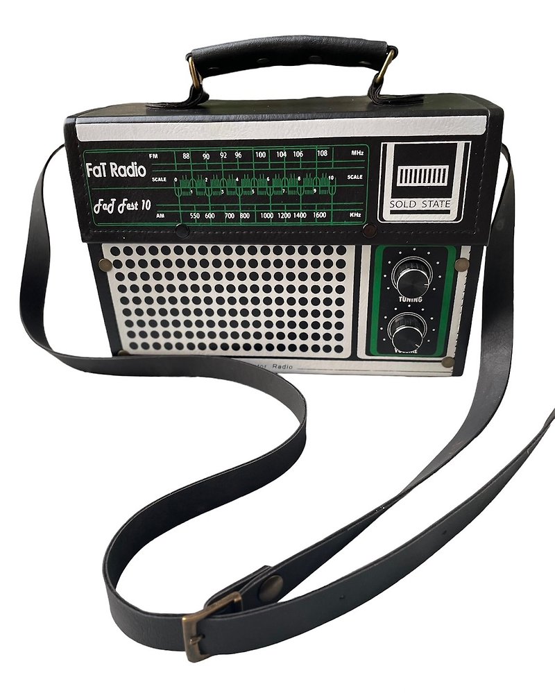 radio pattern box bag - 其他 - 人造皮革 黑色