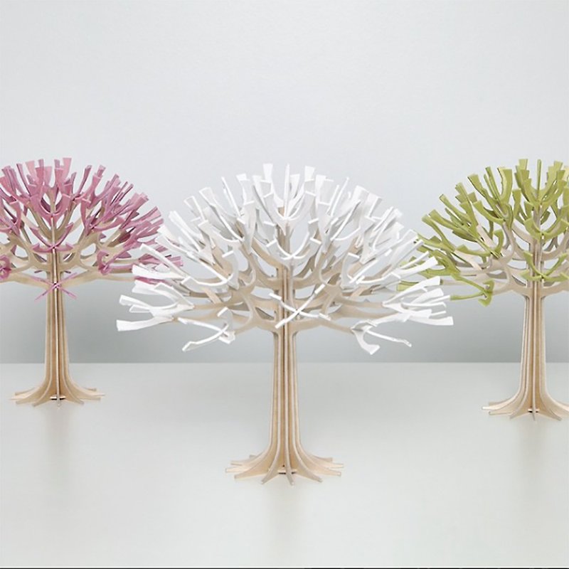 【芬兰制】LOVI乐宜3D立体拼图桦木摆饰|礼物- 四季的树 (11.5cm) - 摆饰 - 木头 多色