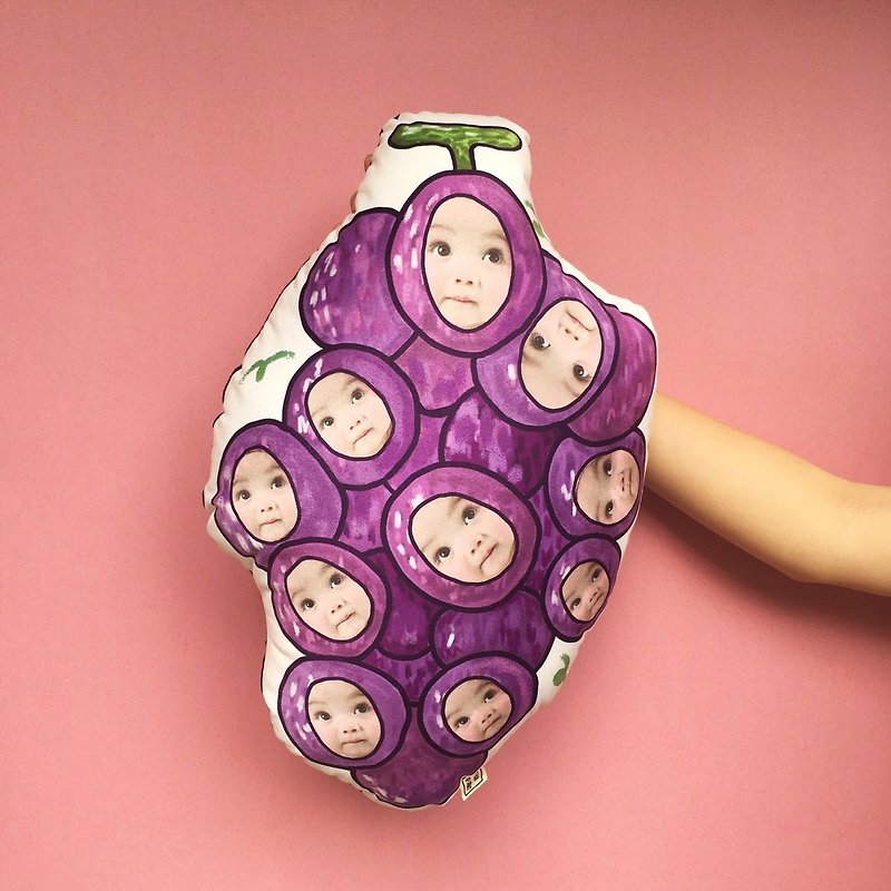 定制 JL蔬菜水果系列插画 抱枕 - 玩具/玩偶 - 其他材质 紫色