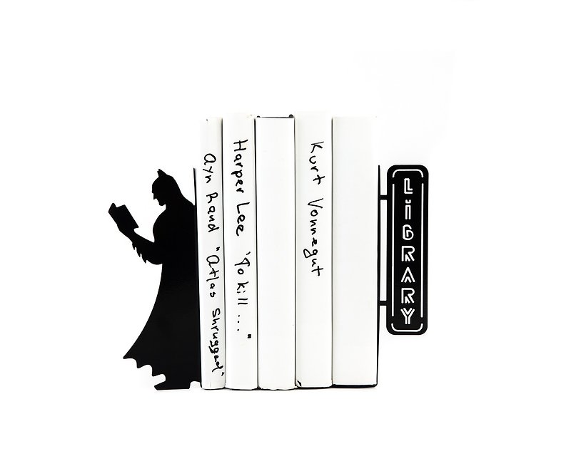 Batman Bookends. Reading Batman holders for books. Geek decor - 摆饰 - 其他金属 