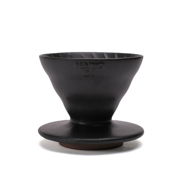 HARIOx陶作坊xAurli奥利|V60老岩泥01滤杯 (火山黑) - 咖啡壶/周边 - 其他材质 黑色