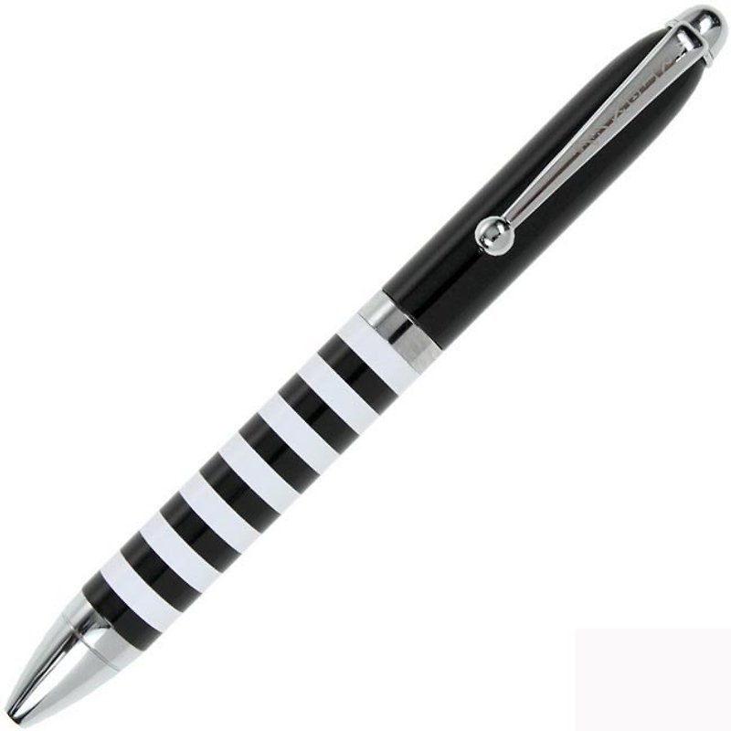 ARTEX life系列 口袋原子笔-黑白条纹 - 圆珠笔/中性笔 - 其他金属 黑色