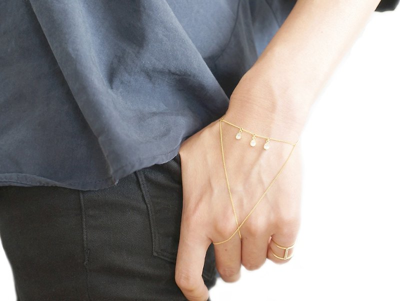 Bracelet,Hand Chain,-Teardrop- - 手链/手环 - 其他金属 金色