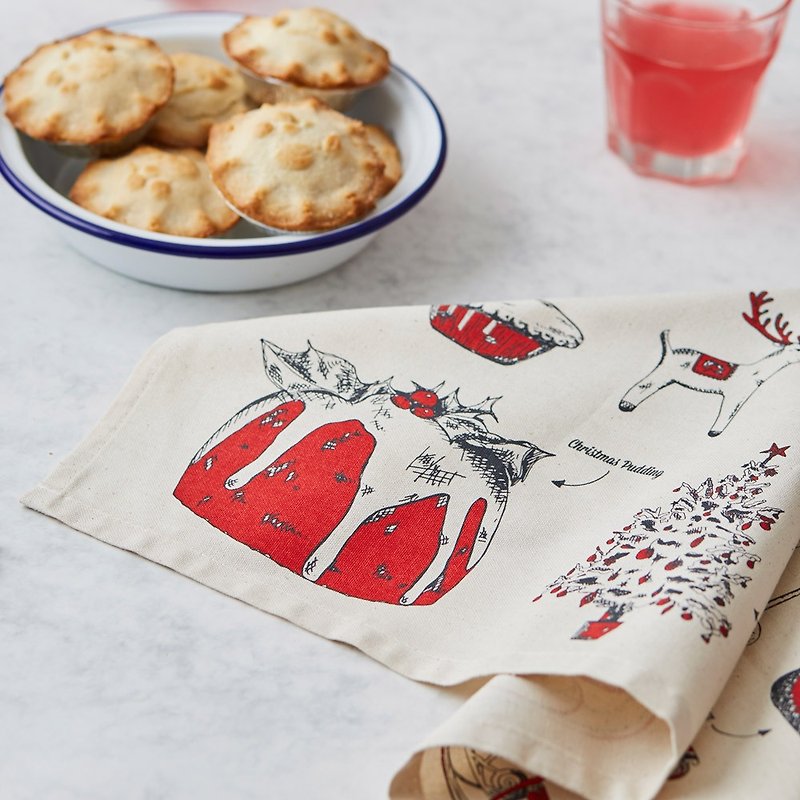 英国蛋 纯棉餐垫 圣诞狂欢 - 餐垫/桌巾 - 棉．麻 红色