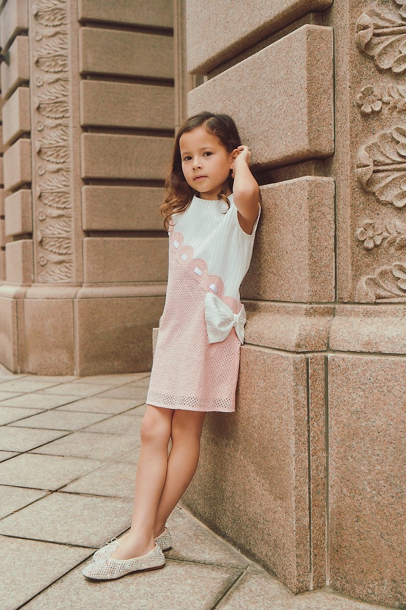 (预购)Luxury系列-欧若拉甜心公主洋装 - 童装裙 - 棉．麻 粉红色
