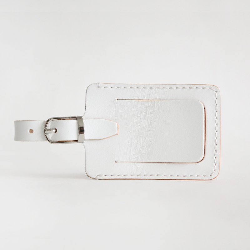 JOYDIVISION手工Blanc白便携登机牌创意行李牌旅行箱吊牌旅游用品 - 其他 - 真皮 
