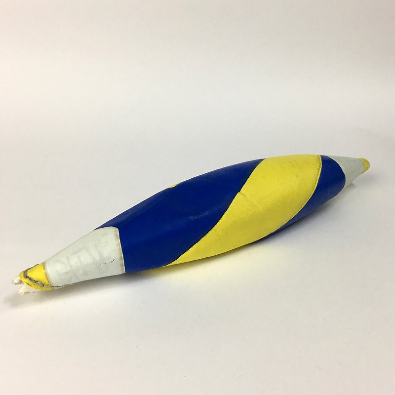排球x拉链包 / 五号球版 / 四分之一--mikasa黄蓝白款 编号002 - 铅笔盒/笔袋 - 橡胶 黄色