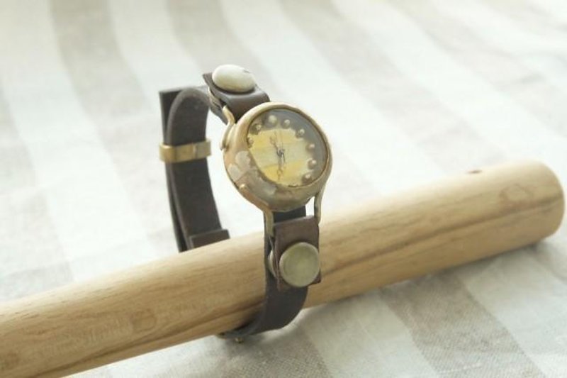 【受注生産】まるい時計 w-shima gold n R005 - 女表 - 其他金属 金色
