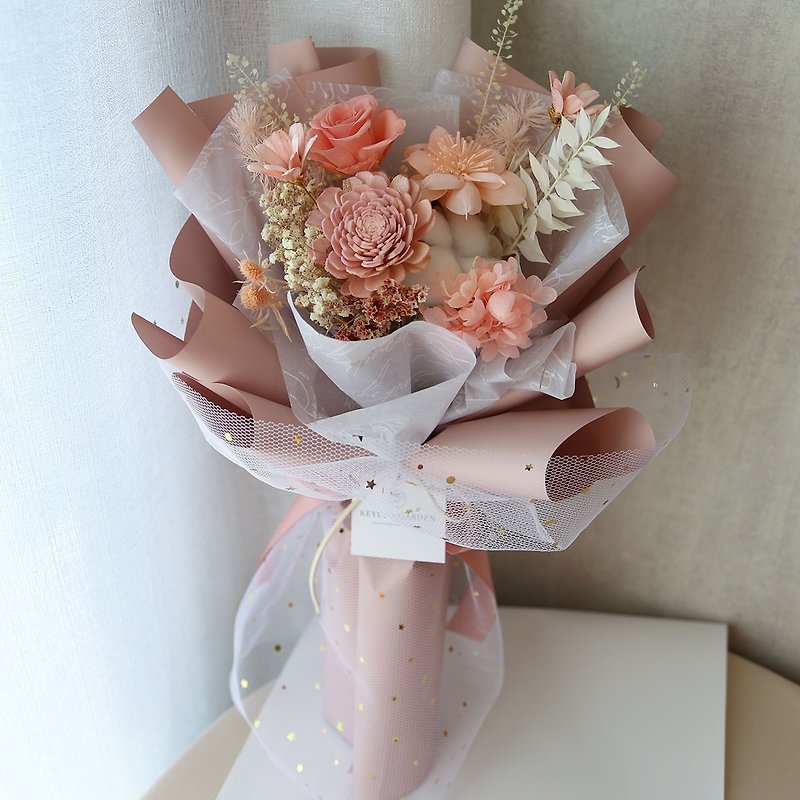 G65裸粉色系花束 / 永生花束 干燥花束 - 干燥花/捧花 - 植物．花 粉红色