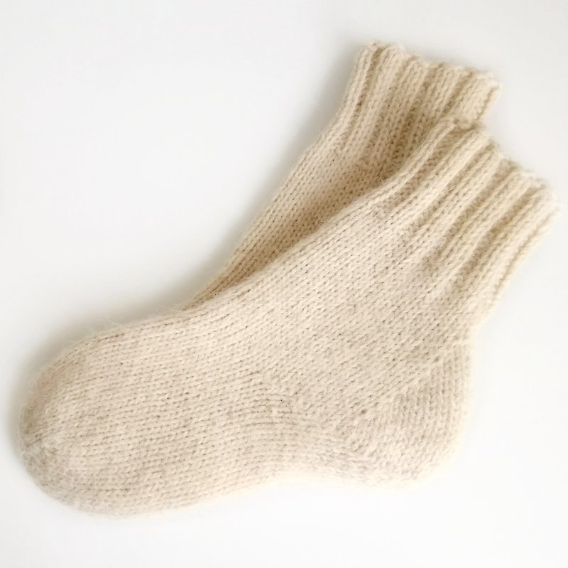 手工编织订制女式治疗保暖袜-天然羊毛纱 - 袜子 - 羊毛 