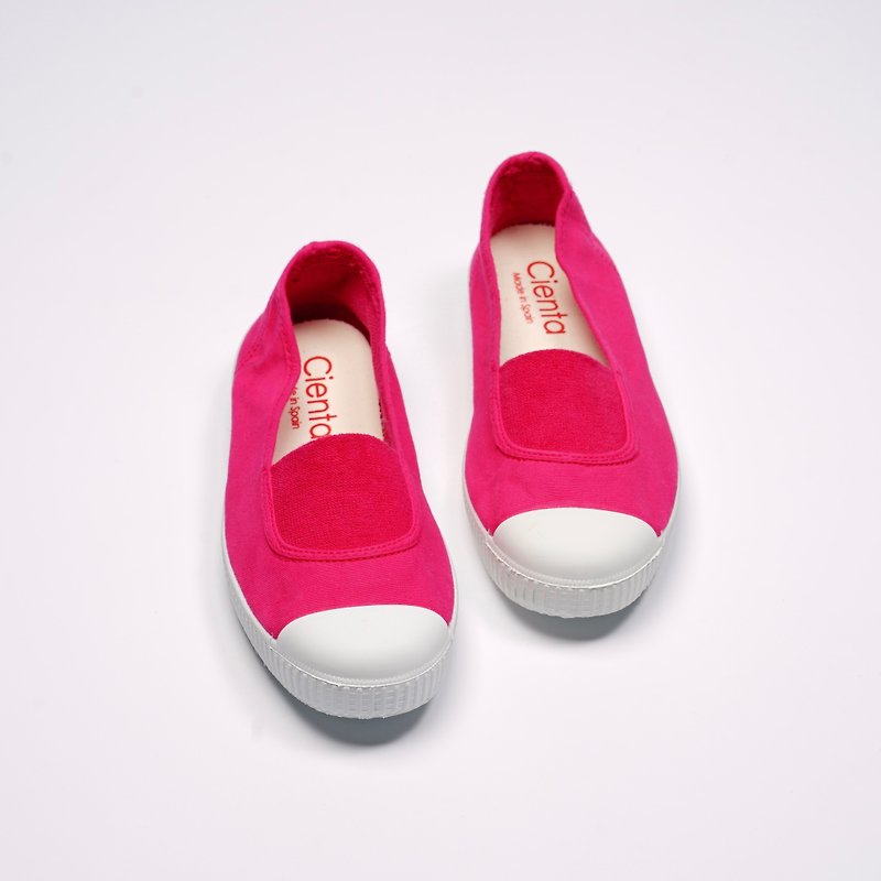 西班牙国民帆布鞋 CIENTA 75997 88 桃红色 经典布料 大人 - 女款休闲鞋 - 棉．麻 红色
