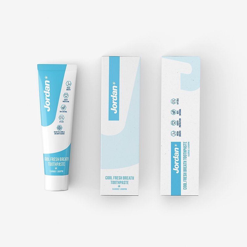 【Jordan】清新茶薄荷牙膏 Cool Fresh Vanilla toothpaste - 牙刷/口腔清洁 - 其他材质 蓝色