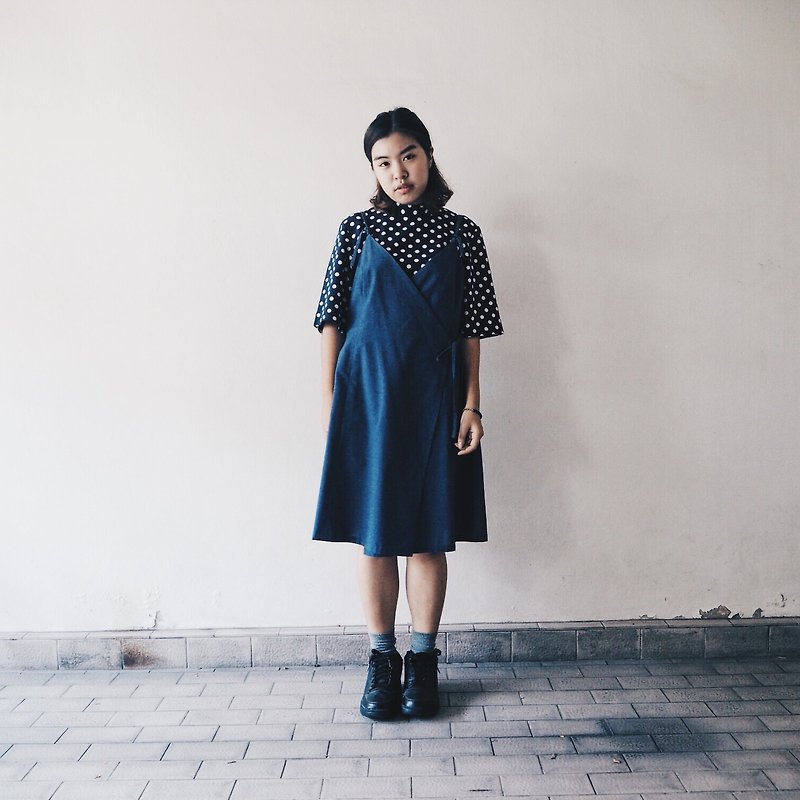 MISS YURI DRESS : COTTON BLUE JEANS - 洋装/连衣裙 - 棉．麻 蓝色