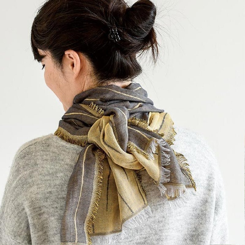 【JOGAN】双色围巾系列|轻盈细致|丝绸质感|时尚经典|日本制 - 围巾/披肩 - 棉．麻 多色