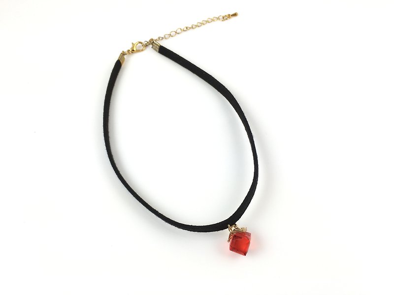 红色水晶礼物颈链 - 项链 - 其他材质 红色