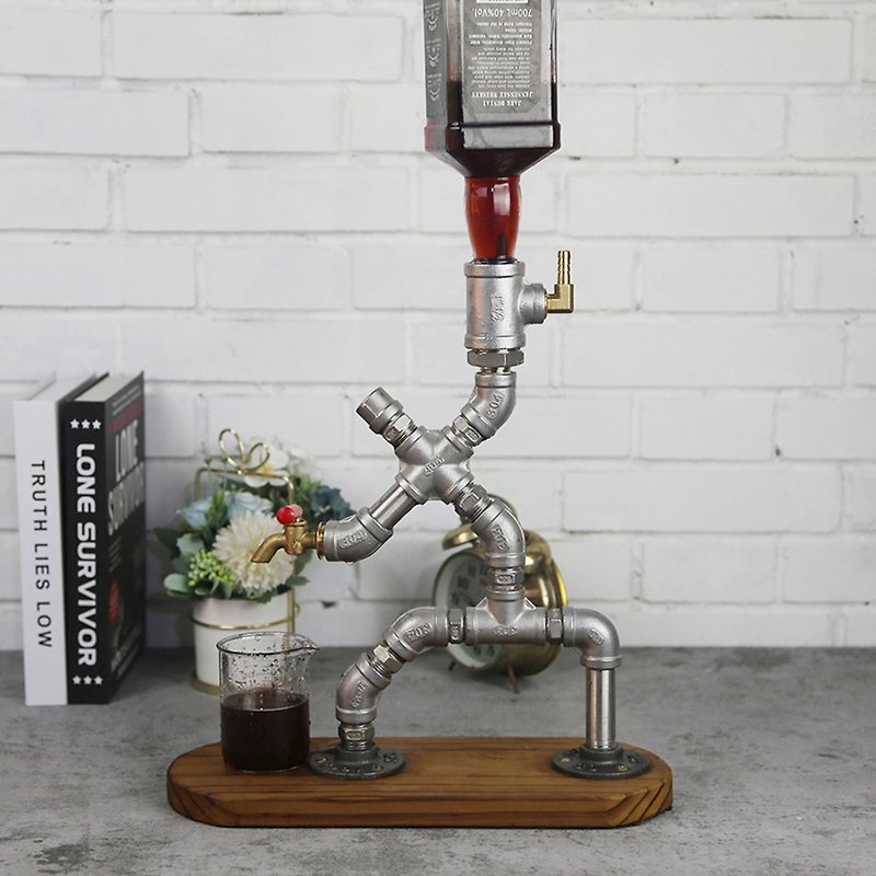 不锈钢水管机器人创意个性咖啡厅酒吧复古装饰摆件洋酒分酒器 - 摆饰 - 不锈钢 