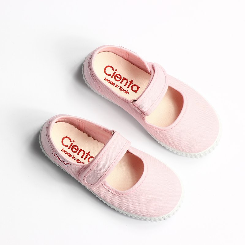 西班牙国民帆布鞋 CIENTA 56000 03粉红色 大童、女鞋尺寸 - 女款休闲鞋 - 棉．麻 粉红色