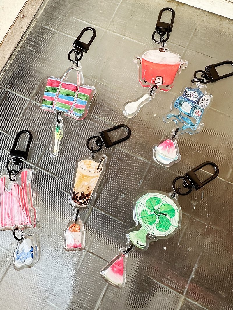 台湾小物系列 双面厚钥匙圈 — 好日吉制物所 - 钥匙链/钥匙包 - 压克力 多色