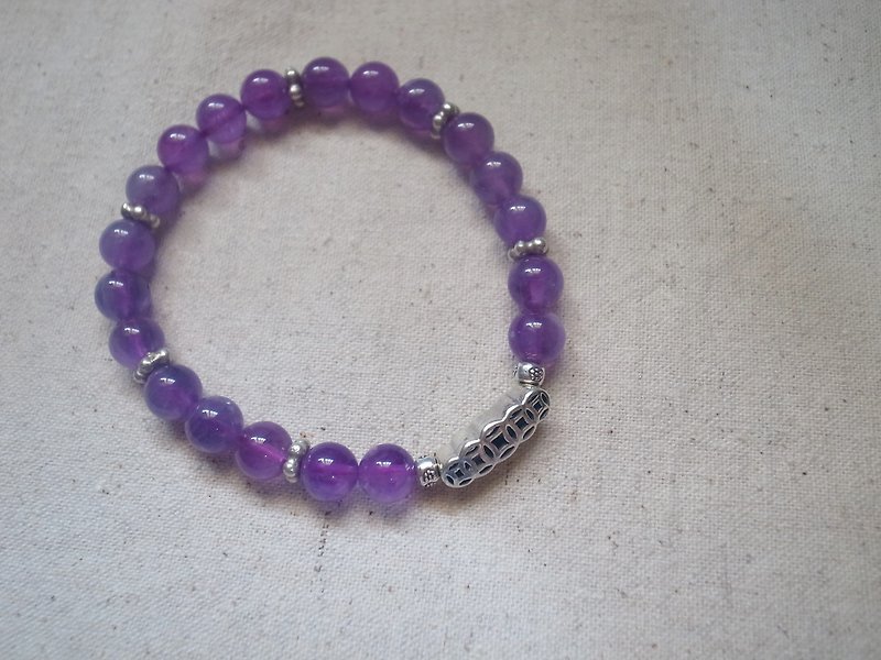 ORLI Jewelry 天然薰衣草紫水晶手链 925纯银一直赚  天然水晶 - 手链/手环 - 宝石 紫色