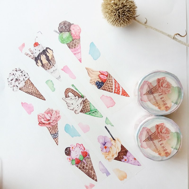 夏日冰淇淋纸胶带 - 纸胶带 - 纸 