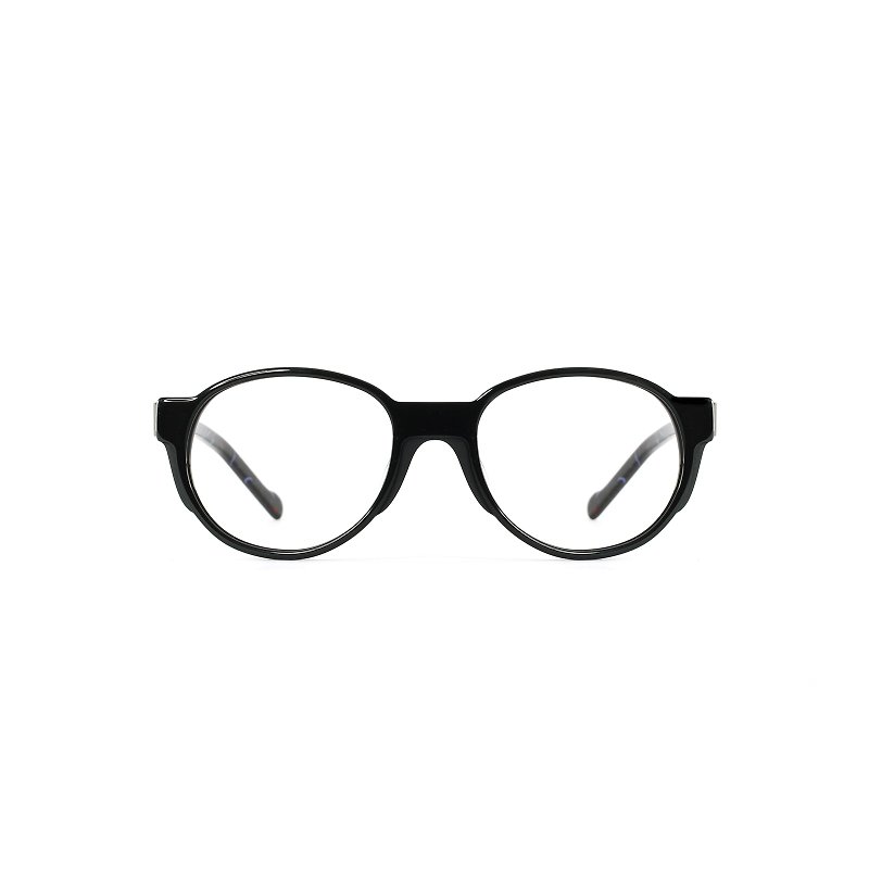 蓝黑色系大理石纹波士顿框板材眼镜 - 眼镜/眼镜框 - 其他金属 黑色