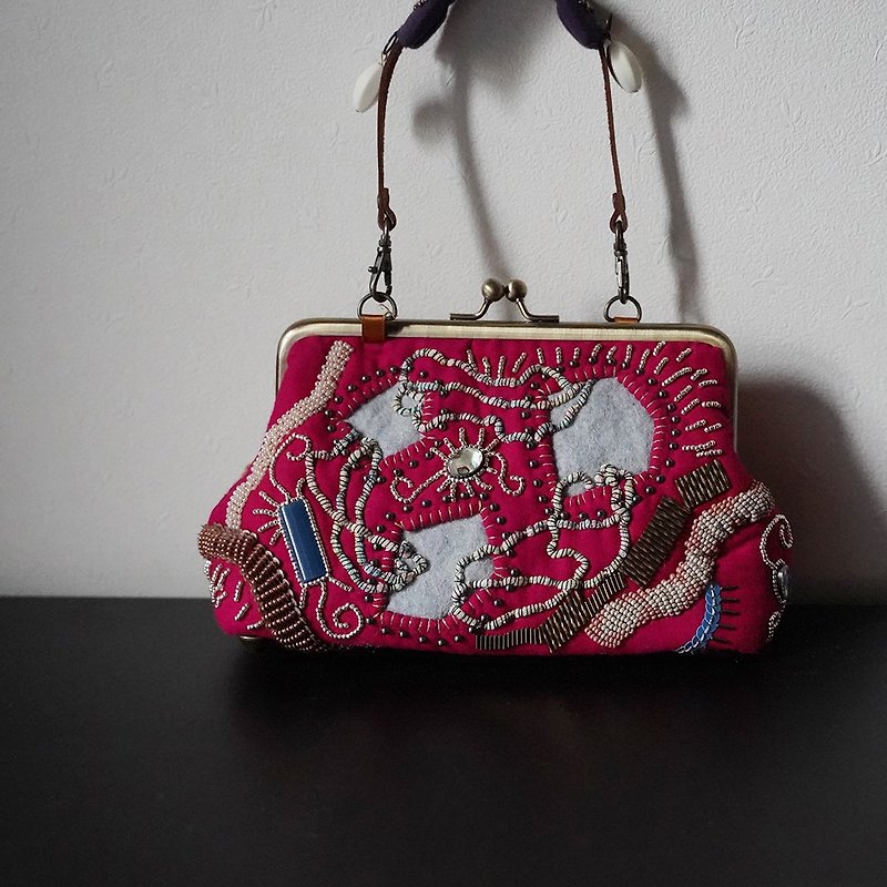 旅するバッグ ウィーン #1 - 手提包/手提袋 - 棉．麻 粉红色