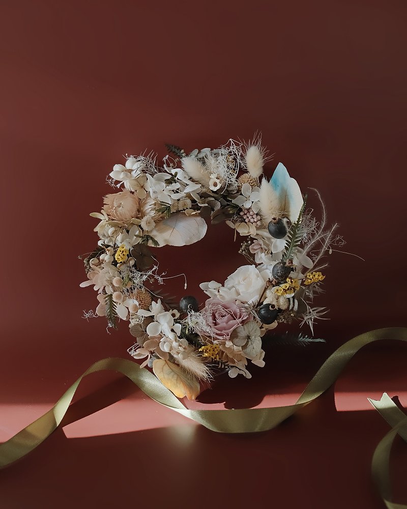 【圣诞礼盒】历历可鼠自然风格圣诞花圈 - 干燥花/捧花 - 植物．花 