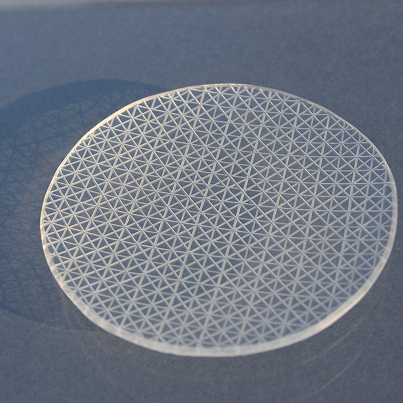 透明玻璃磨刻小碟 圆 - 浅碟/小碟子 - 玻璃 透明
