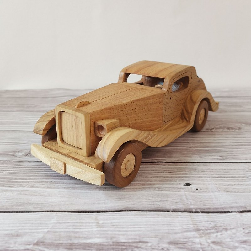 木头 摆饰 - 送给男士的独特礼物，木制玩具车，作为送给汽车爱好者的礼物，1934 年捷豹轿跑车