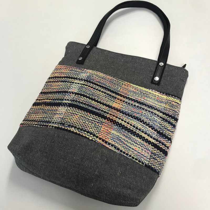 手工织布文件袋/肩背包/tote bag - 侧背包/斜挎包 - 棉．麻 多色