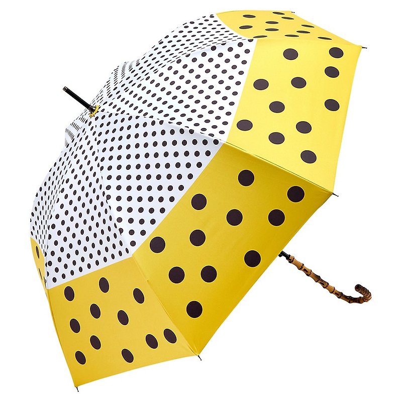 普普风圆点抗UV竹节弯柄直伞 - 雨伞/雨衣 - 其他材质 多色