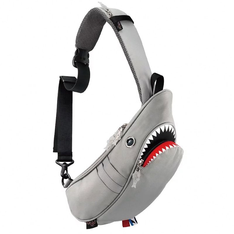 Morn Creations 正版鲨鱼单肩包-灰 (SK-129-GY) - 侧背包/斜挎包 - 其他材质 灰色