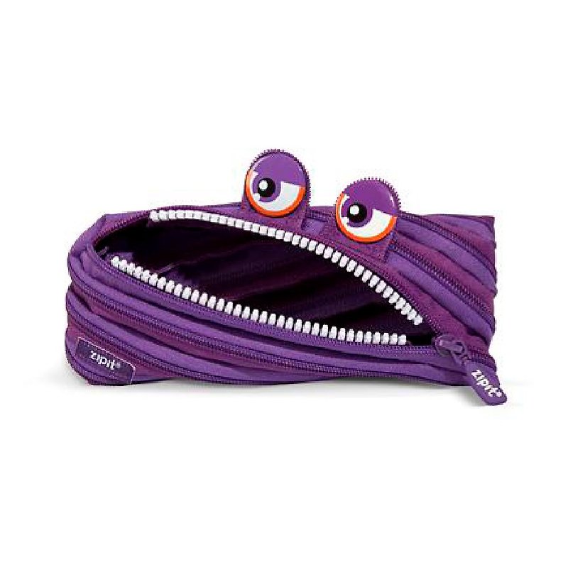 zipit Wildling野人怪兽笔袋/ 线条紫 - 铅笔盒/笔袋 - 聚酯纤维 紫色