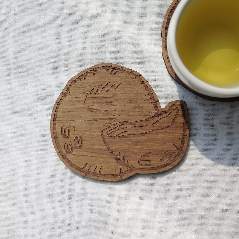 Wooden coaster coconut - 杯垫 - 木头 咖啡色