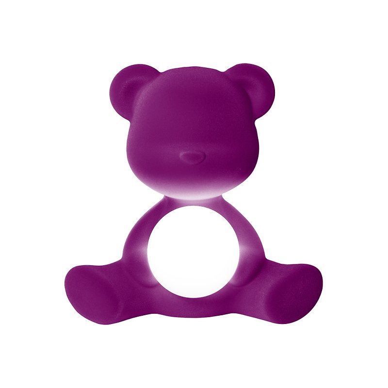 【qeeboo tw】qeeboo 意大利 泰迪熊男孩造型灯 限量丝绒款 灯具 - 灯具/灯饰 - 塑料 紫色