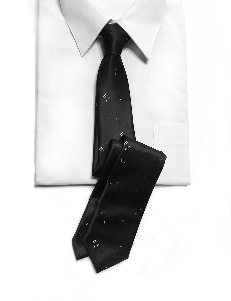 浮动的音符 领带 Neckties - 领带/领带夹 - 聚酯纤维 黑色