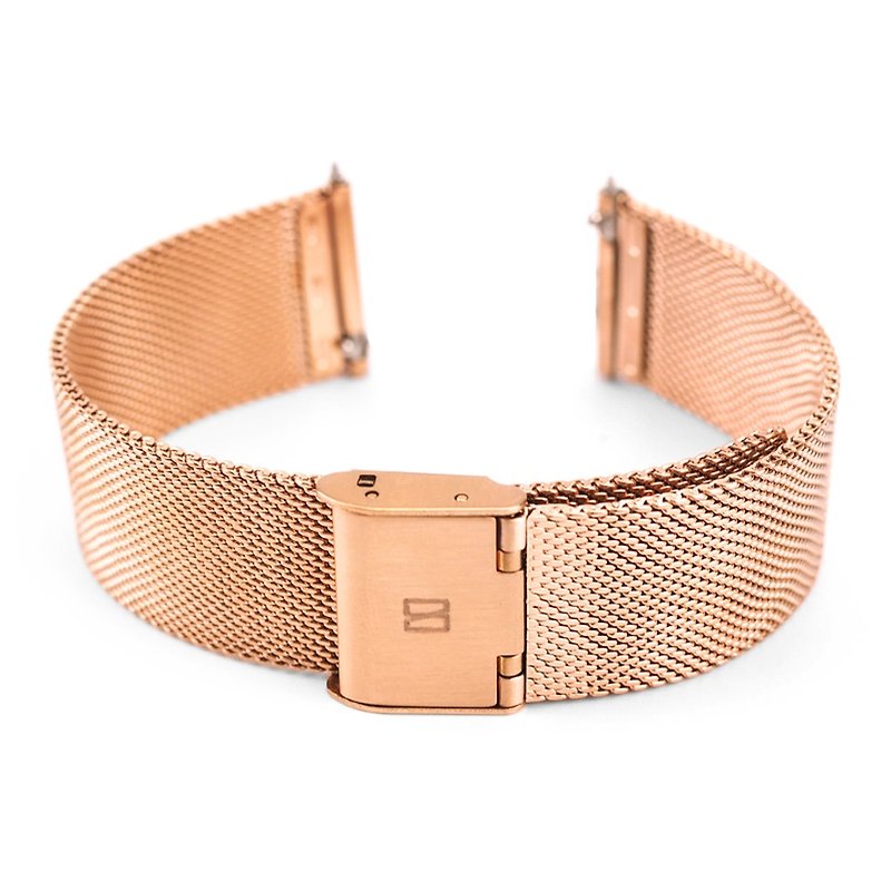 Stainless Steel Mesh Watch Band - 20 mm. (Silver, Rose gold) - 女表 - 其他金属 银色