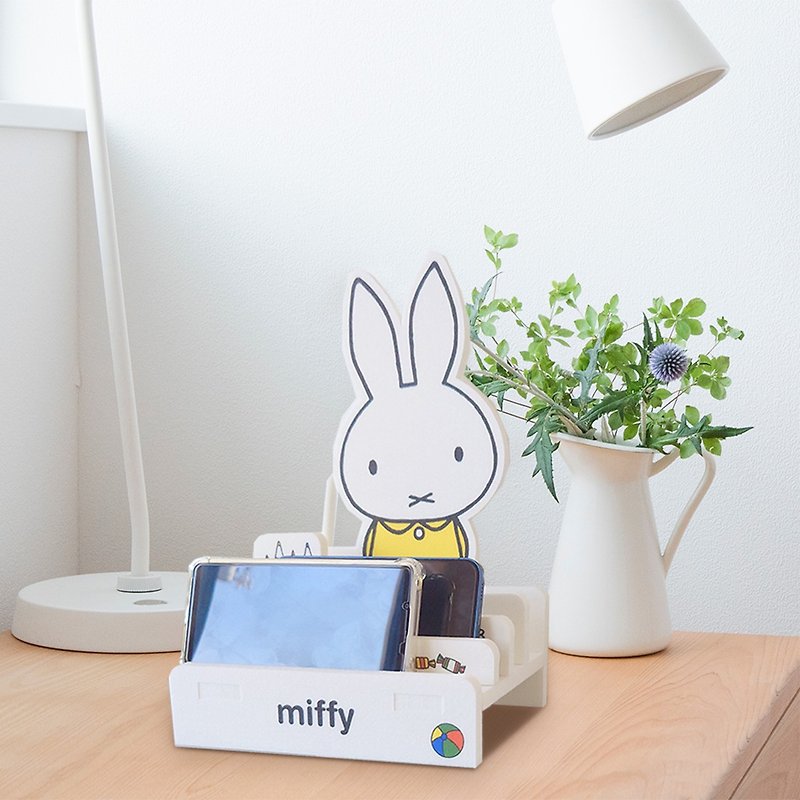 【Pinkoi x miffy】miffy tablet stand - 手机座/防尘塞 - 聚酯纤维 白色