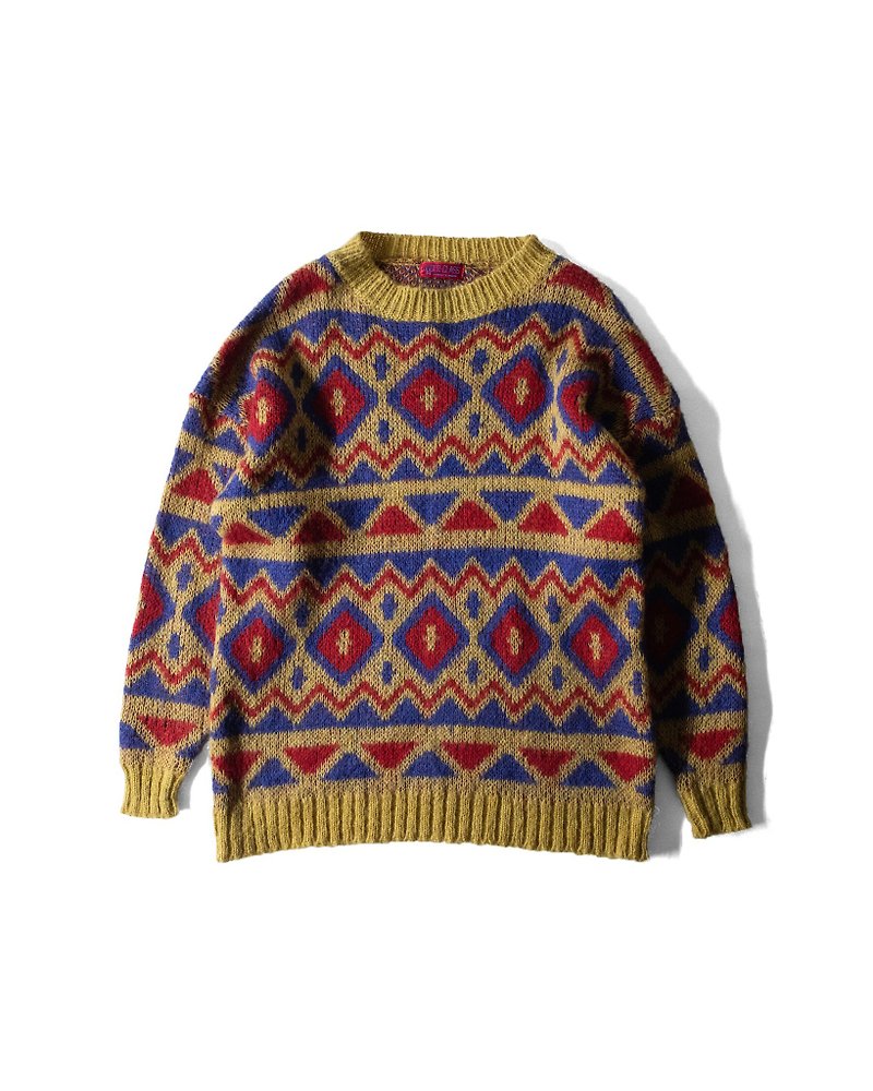 A PRANK DOLLY - 图腾织纹古着毛衣(T201008)