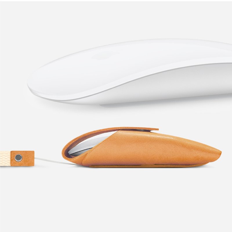 COZI - Magic Mouse 巧控滑鼠 皮革保护套 保护壳 收纳包 收纳袋 - 化妆包/杂物包 - 真皮 橘色