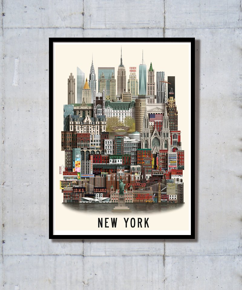Martin Schwartz 城市海报 挂画 纽约 NEW YORK 交换礼物 - 海报/装饰画/版画 - 纸 多色