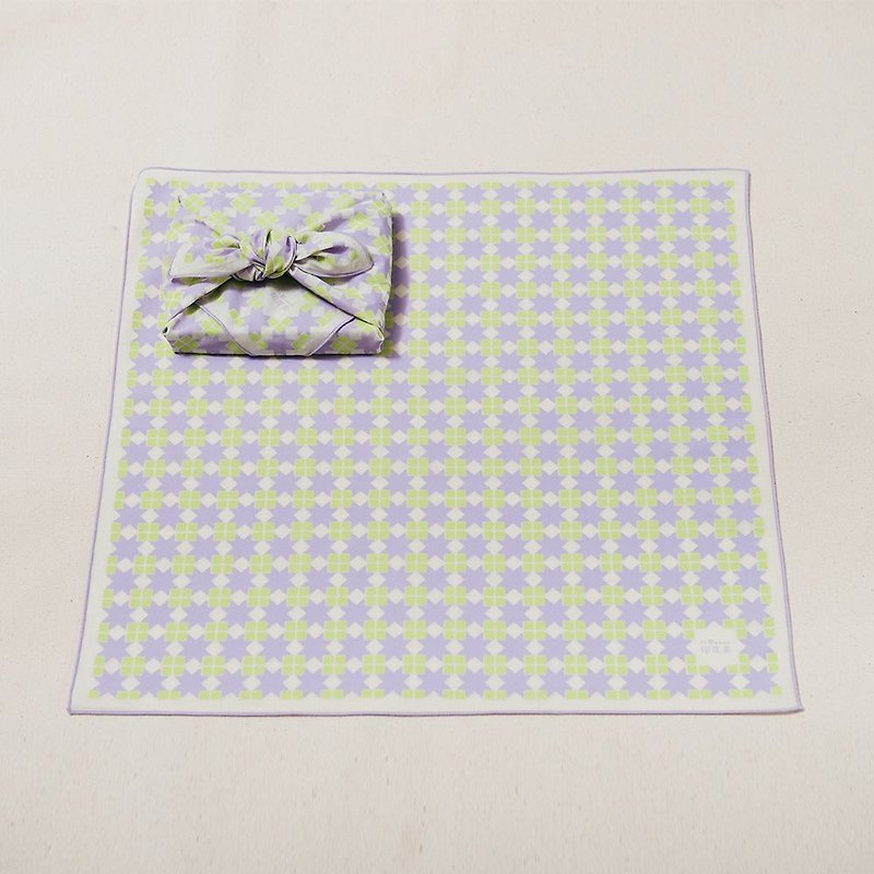 包布巾/老磁砖/星芒紫绿 - 手帕/方巾 - 棉．麻 