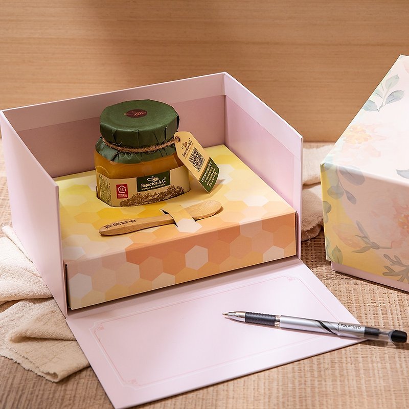 蜂蜜礼物盒-手写礼物盒 最贴心的礼品 - 蜂蜜/黑糖 - 玻璃 橘色