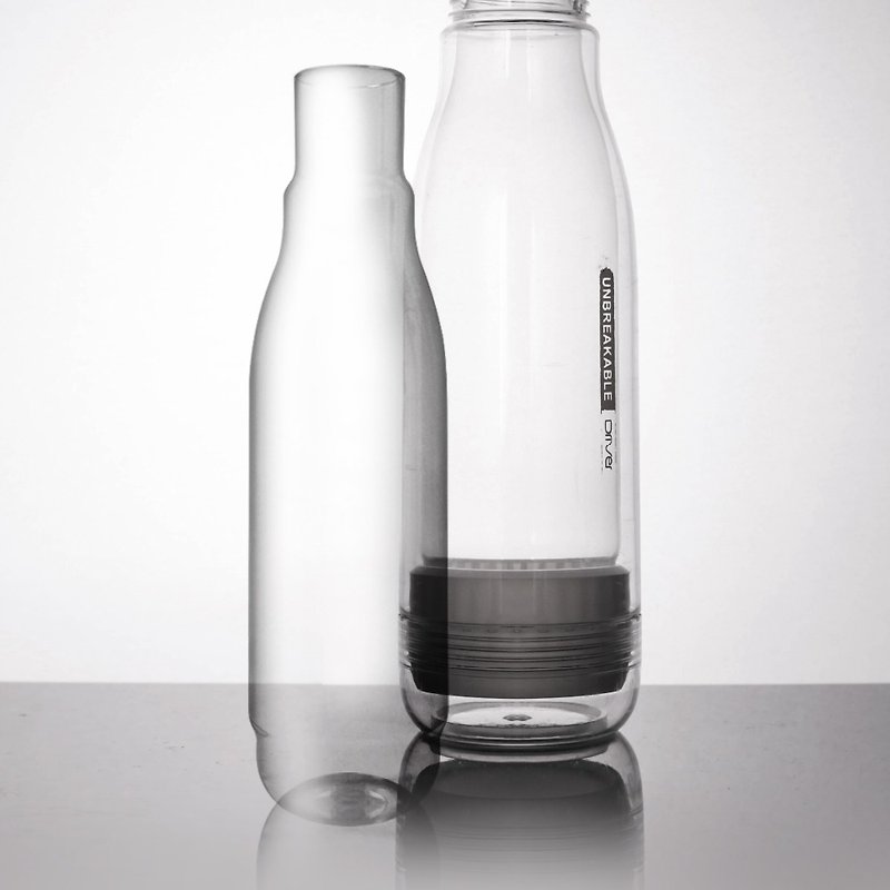 【配件】Driver 防撞玻璃水瓶 500ml－玻璃内胆 - 水壶/水瓶 - 玻璃 透明