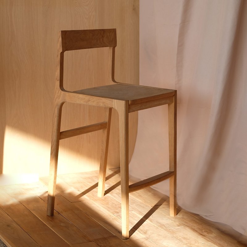 白橡实木吧台椅/可订制修改坐面高度 - 椅子/沙发 - 木头 卡其色