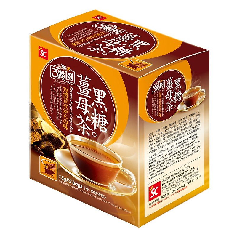 【3点1刻】黑糖姜母茶 5入/盒 - 奶类/豆浆 - 其他材质 咖啡色