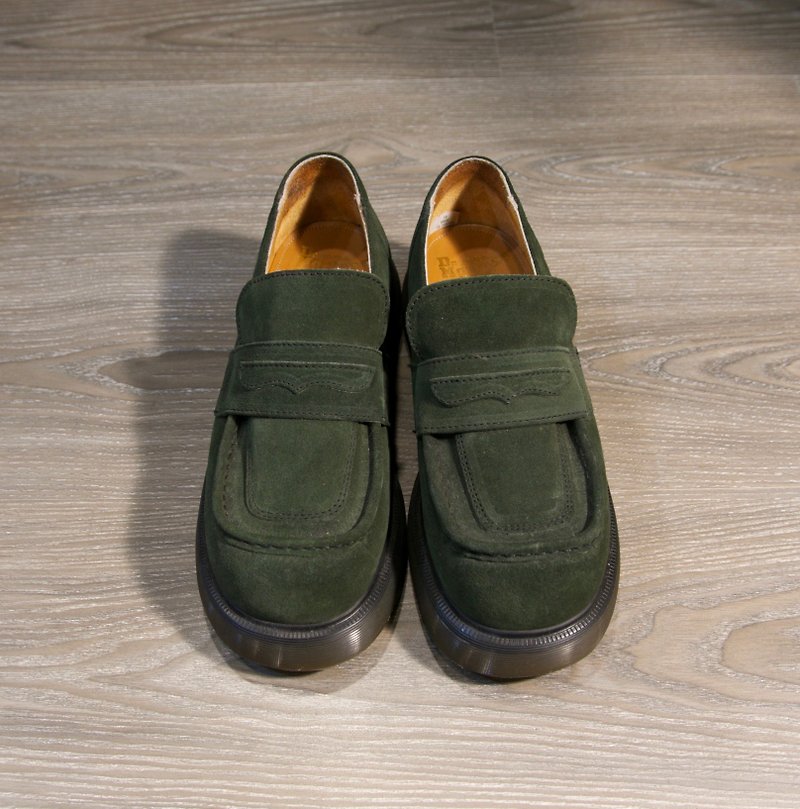 Back to Green:: Dr.Martens 军绿 //MADE IN ENGLAND// vintage shoes （SE-04） - 芭蕾鞋/娃娃鞋 - 其他材质 绿色