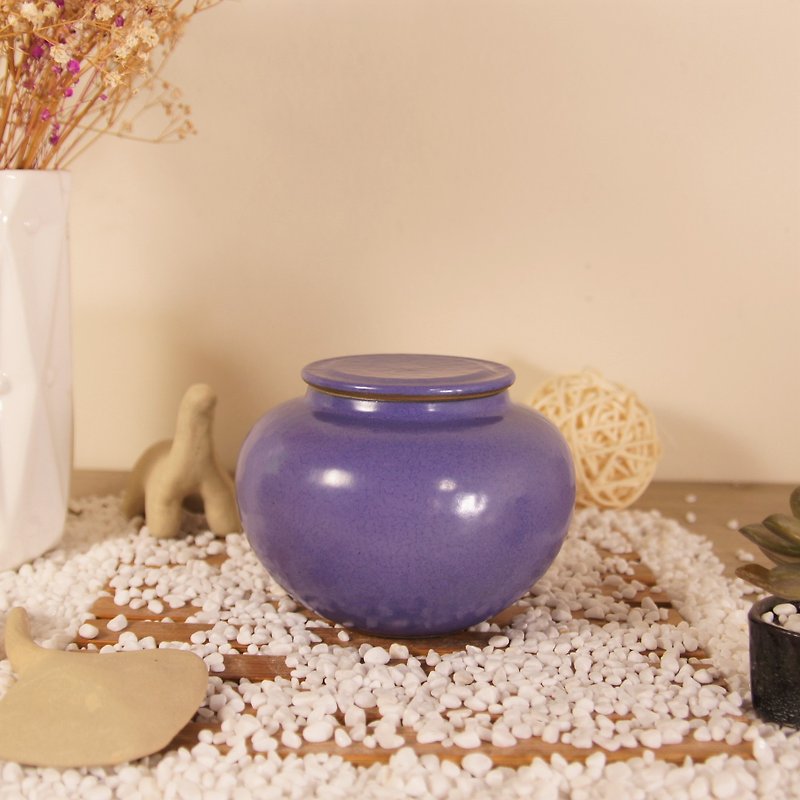 薰衣草茶仓,茶叶罐-容量约310ml - 茶具/茶杯 - 陶 紫色