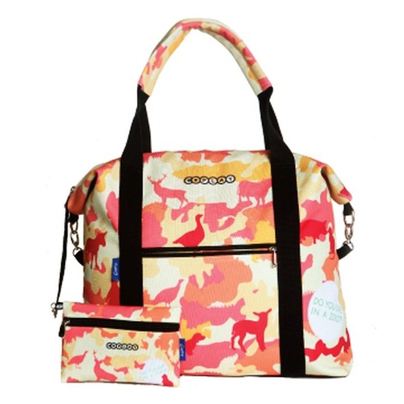 迷彩动物园橘| 旅行袋 | 大容量 | 肩背包 | 斜背包 | 手提包 - 侧背包/斜挎包 - 防水材质 多色