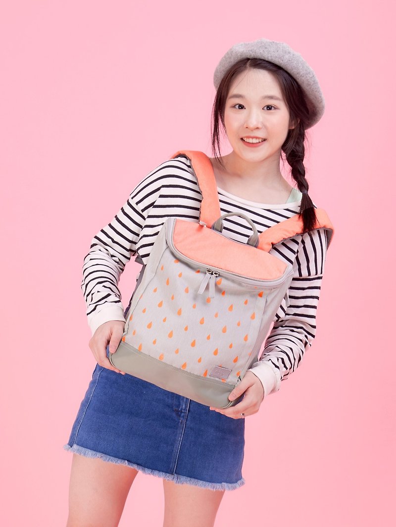 peach laptop backpack,school backpack,large backpack - 妈妈包 - 聚酯纤维 粉红色
